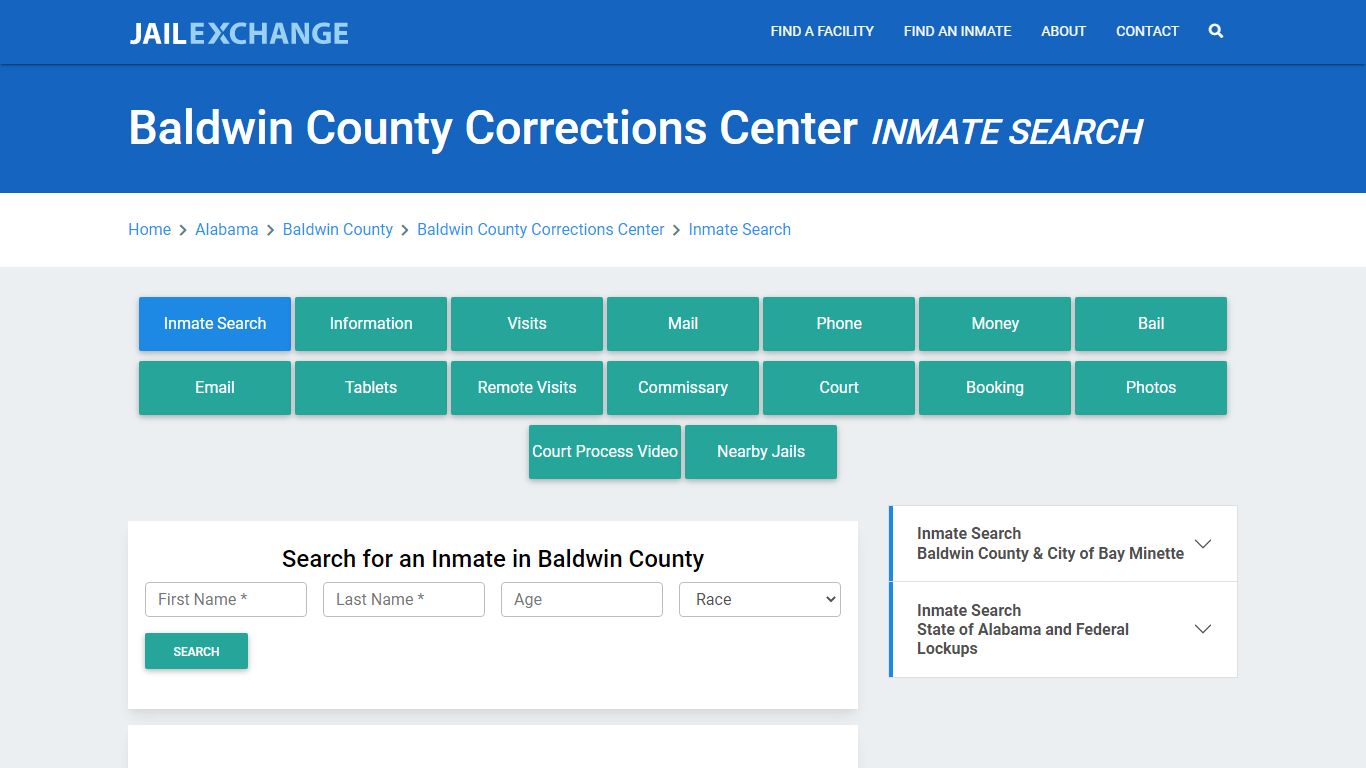 Baldwin County Corrections Center Inmate Search - Jail Exchange